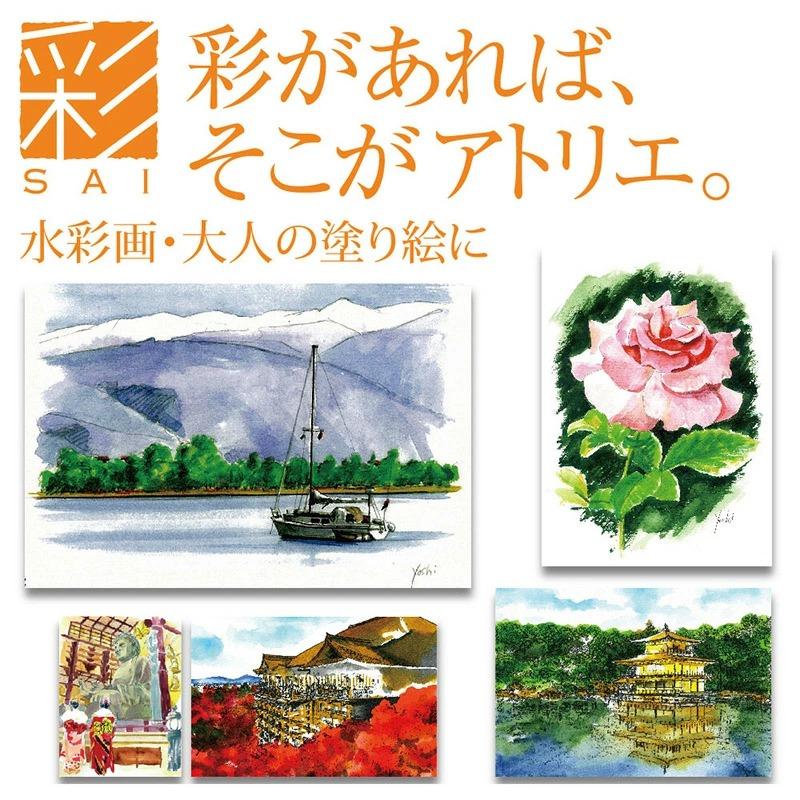あかしや 筆ペン 水彩毛筆「彩」艶のある5色セット : 書道用品の栗成