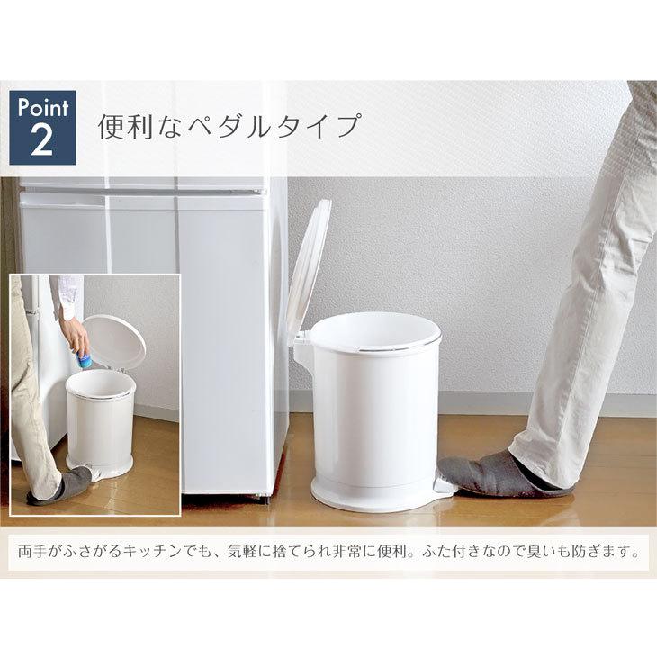 RISU（リス） H&H 10PR ペダル式ゴミ箱 10リットル シンプル 蓋つき 