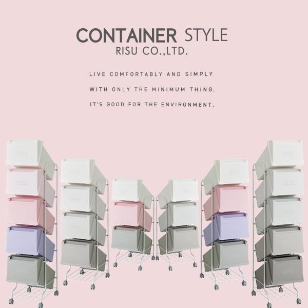 ゴミ箱 モノトーン パステル ピンク パープル グレー おしゃれ キッチン 分別 キャスター付 60l Living雑貨 リスonlineshop 通販 Paypayモール