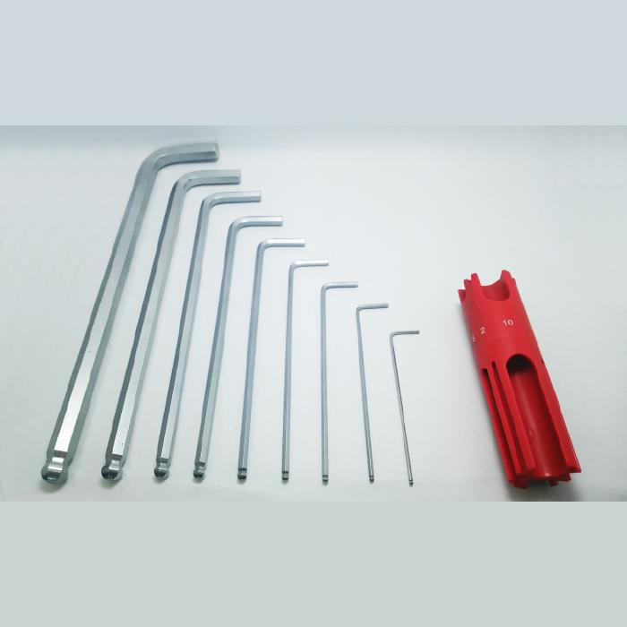 六角レンチセット 9本組 エキストラロング L型 ボールポイント マルチハンドル |  | 01