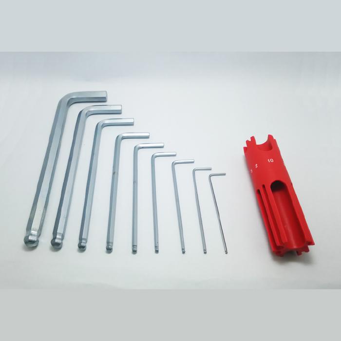 六角レンチセット 9本組 ロング L型 ボールポイント マルチハンドル |  | 01