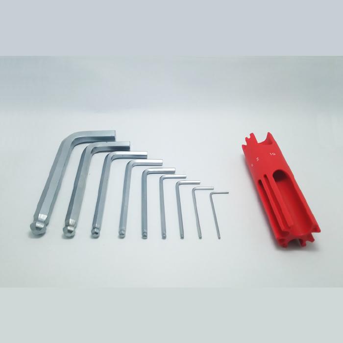 六角レンチセット 9本組 スタンダード L型 ボールポイント マルチハンドル |  | 01