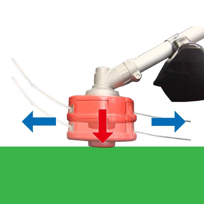 草刈り用 ナイロンコードカッター 半自動 叩き繰り出し スリム ナイロンコード 2m付き 刈払機 草刈機 草刈り機 替刃 |  | 02