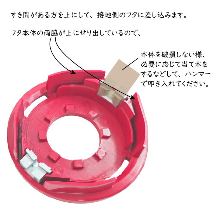 草刈り用 ナイロンコードカッター用 部品 口金 アイレット 2個セット HEART 叩き繰り出し式 スリム 強靭 |  | 02