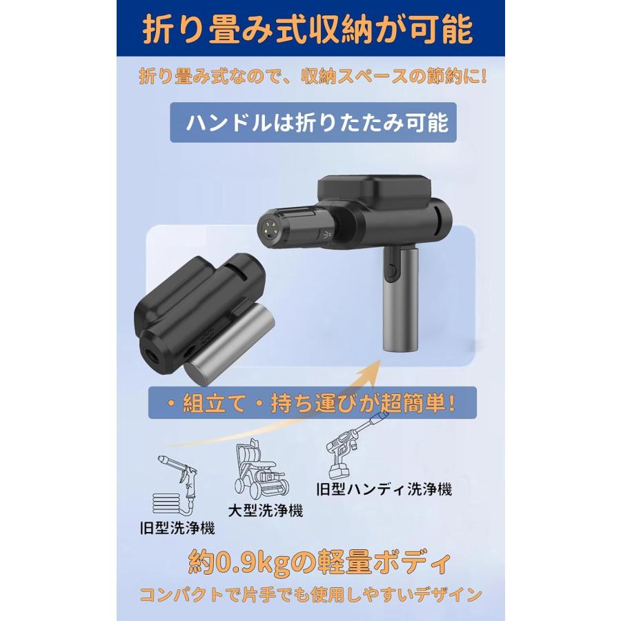 新登場 高圧洗浄機 折り畳み式 充電式 ポケッタブル 小型 コンパクト 