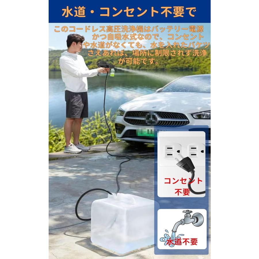 新登場 高圧洗浄機 折り畳み式 充電式 ポケッタブル 小型 コンパクト