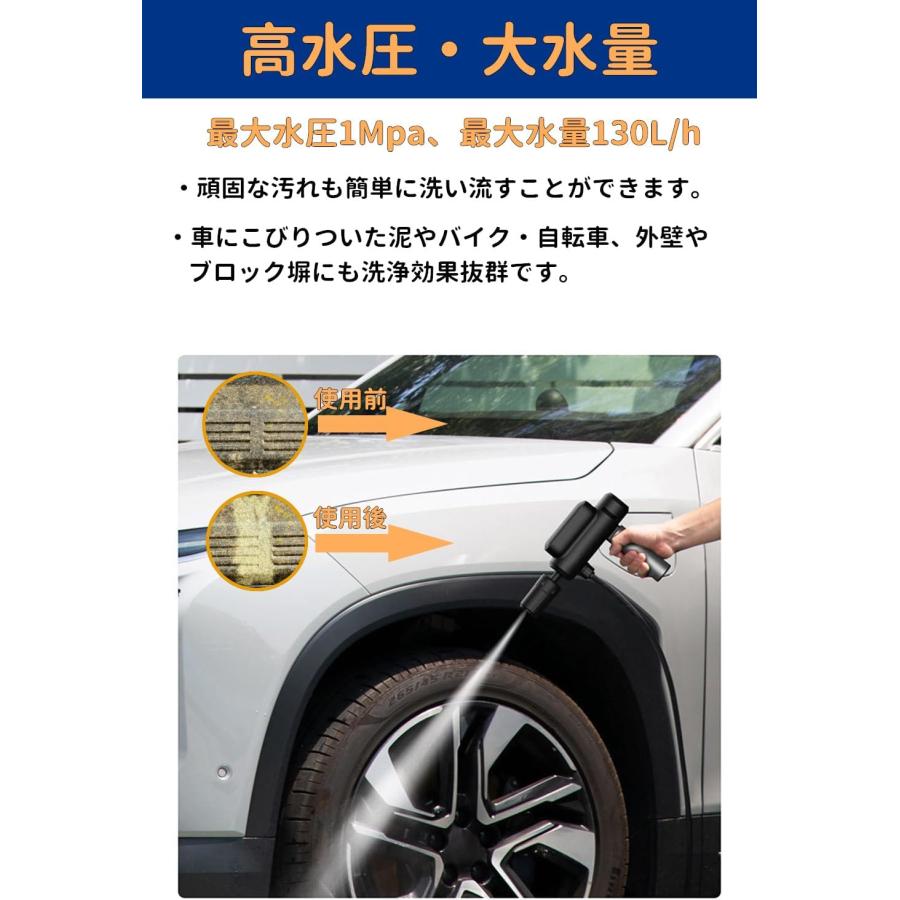 新登場 高圧洗浄機 折り畳み式 充電式 ポケッタブル 小型 コンパクト