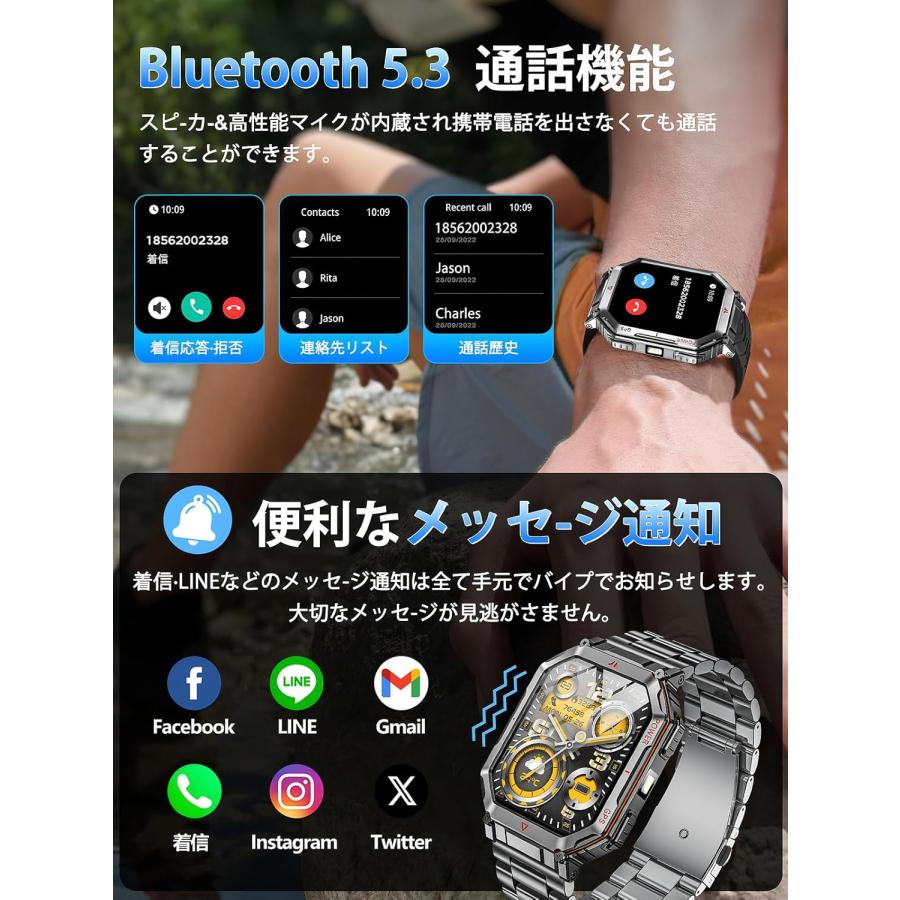 スマートウォッチ【2026最新型 ChatGPT搭載 内蔵GPS】AI文字盤