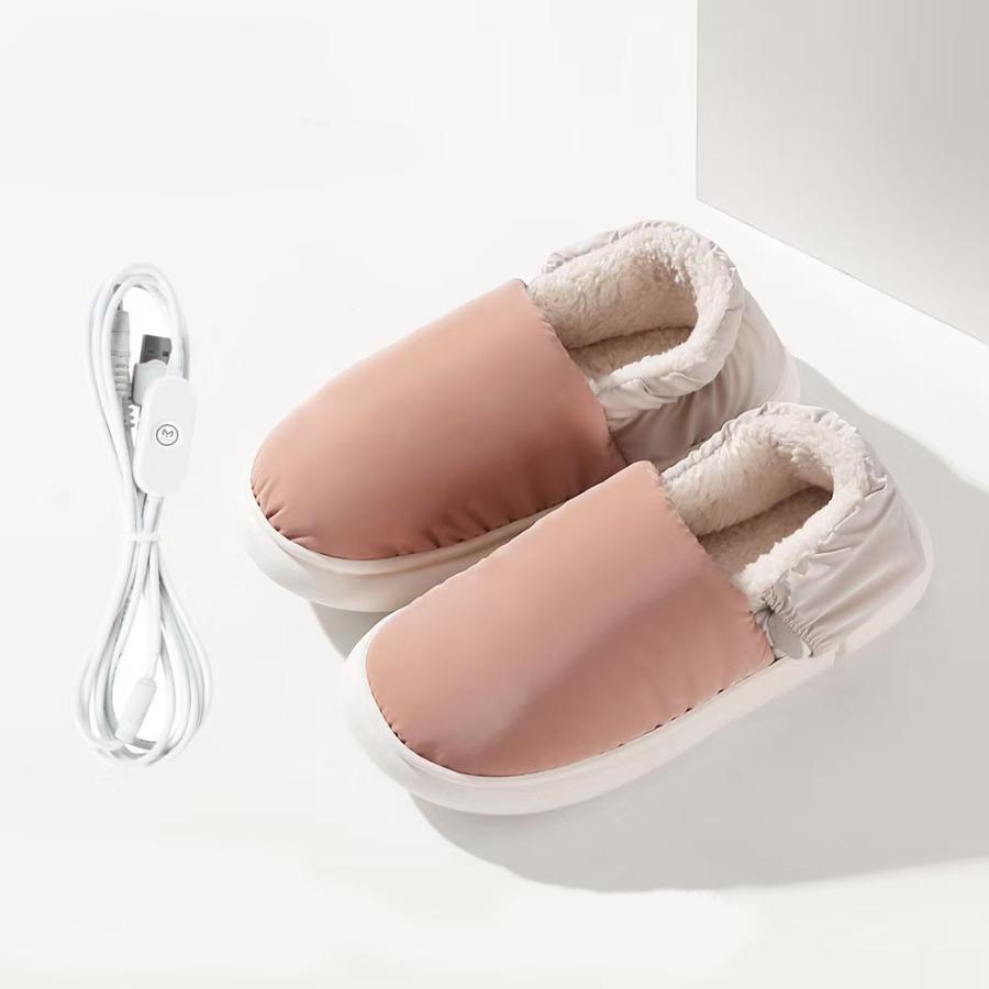電気スリッパ フットウォーマー USB給電式 3段階温度調整 最大55℃ 30秒