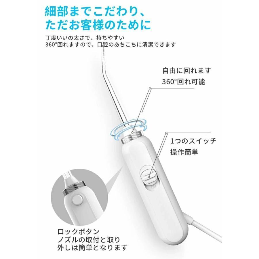 口腔洗浄器 口腔洗浄機 歯茎ケア 歯垢洗浄 歯周ポケット洗浄 舌の汚れをケア ジェットウォッシャー 600ml大容量 10段階水圧調節 ウォーターピック 強弱切り替えの画像