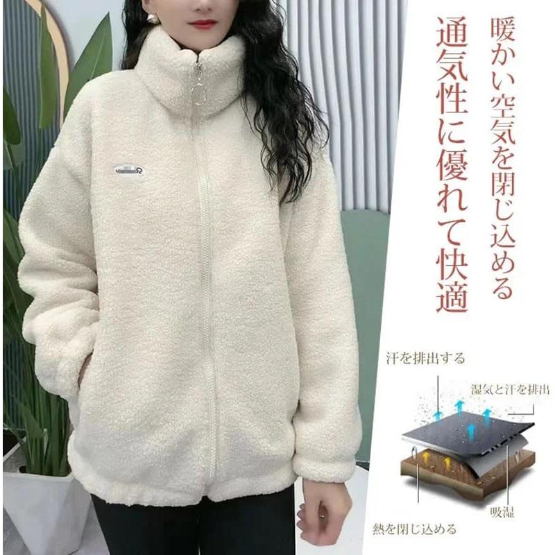可愛い 暖か 冬 フリース ルーズ フーディーコート 韓国 2色 フリースジャケット レディース 秋 冬 コート もこもこ 厚手