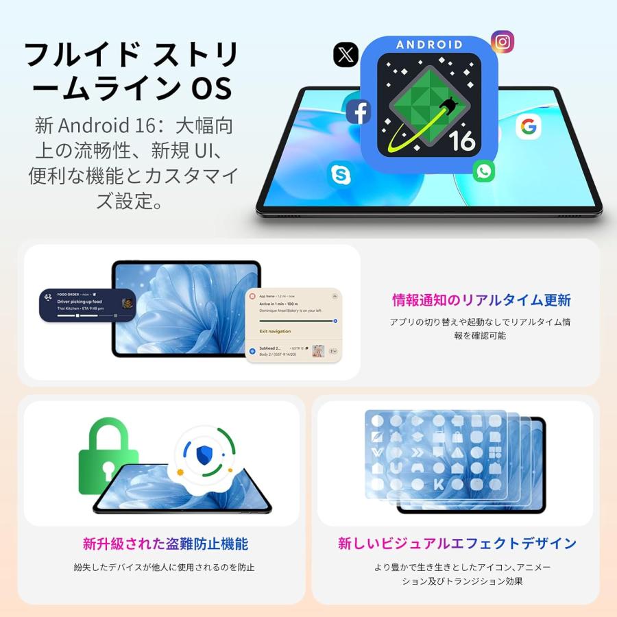 2026 タブレット Android 16】TECLAST P50T 11インチ 90Hz IPS画面