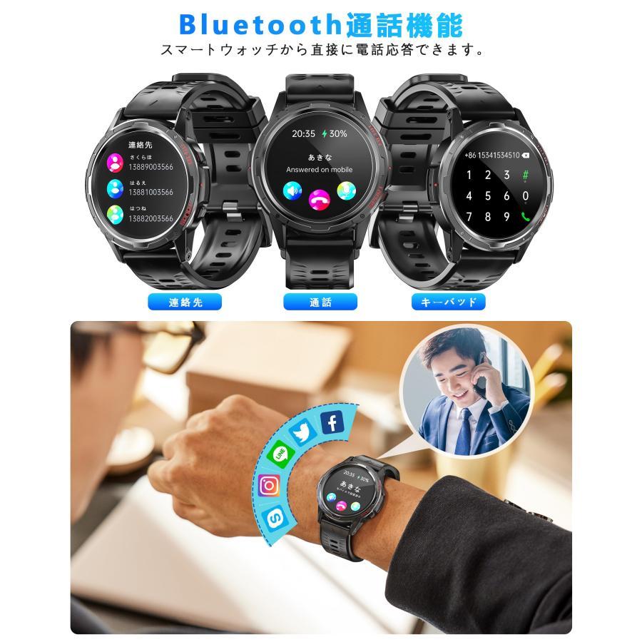 スマートウォッチ【2024新登場 軍用規格】スポーツウォッチ Smart Watch VOTUDX Bluetooth通話付き IP67防水 1.32インチ Android/iPhone対応｜risustore｜08