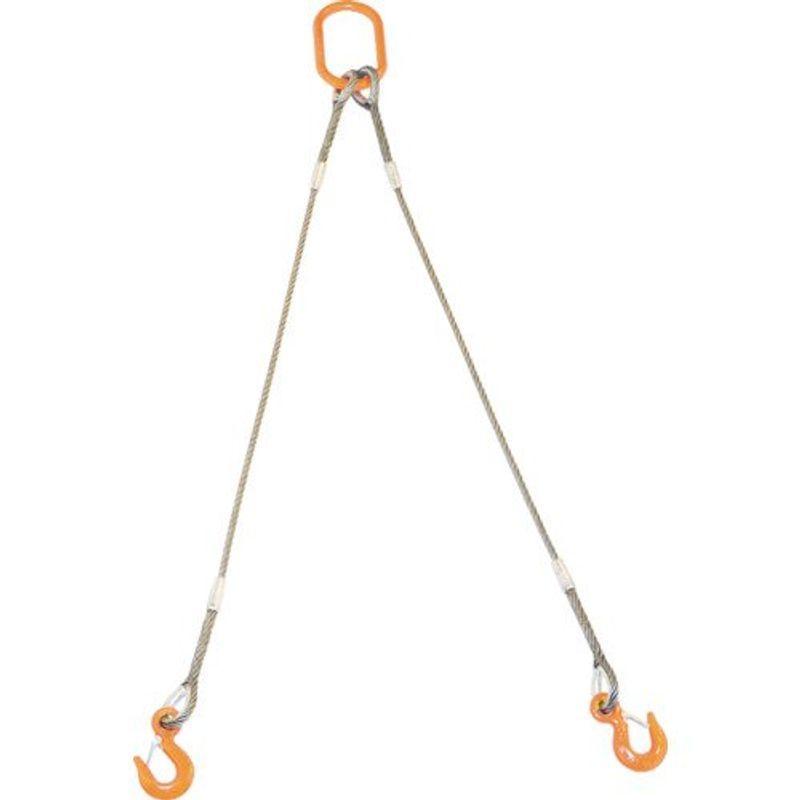 超歓迎】 TRUSCO(トラスコ) 2本吊りWスリング フック付き 12mm×1.5m