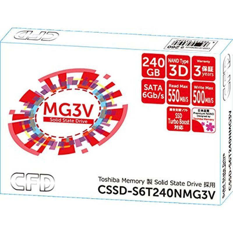 CFD販売 内蔵SSD SATAタイプ CSSD-S6T240NMG3V 240GB (東芝製SSD採用