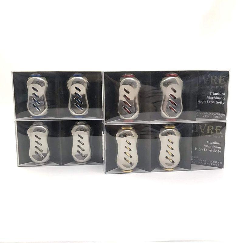 使い勝手の良い リブレ Livre Fino フィーノ チタニウム ハンドルノブ 2個入り シルバーレッド シマノ ダイワ共通対応 スピニングリールパーツ Proksi Si