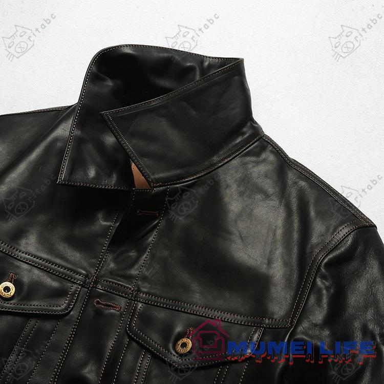 新品☆茶芯ホースハイド 50's サードタイプ Gジャン ライダース レザー