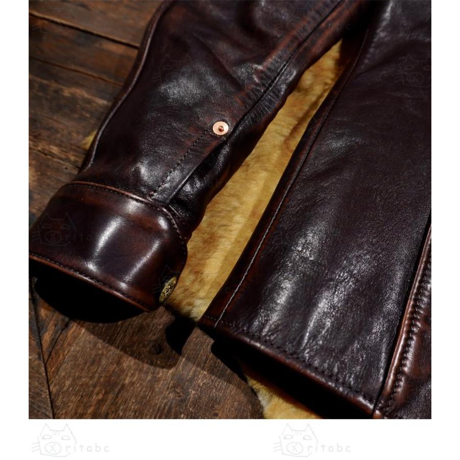 限定☆在庫わずか 茶芯ホースハイド 30's ワークコート レザー