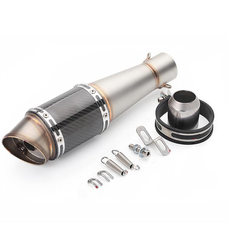 バイク用 汎用 ステンレス 炭素繊維 バイクマフラー スリップ