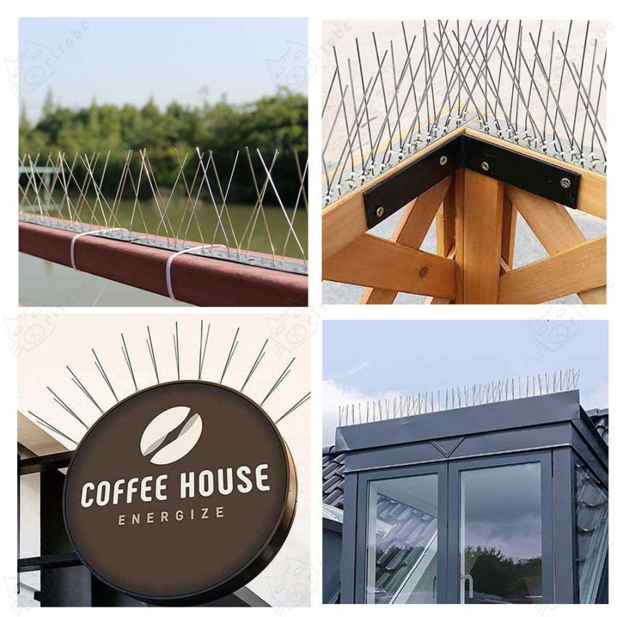 鳥よけ 鳩よけは100%ステンレス製カラスよけ フン害防止・ベランダ・屋上・栅用 Amazon | ONESORA 鳩避け 鳥よけ 100%ステンレス製 バードピン