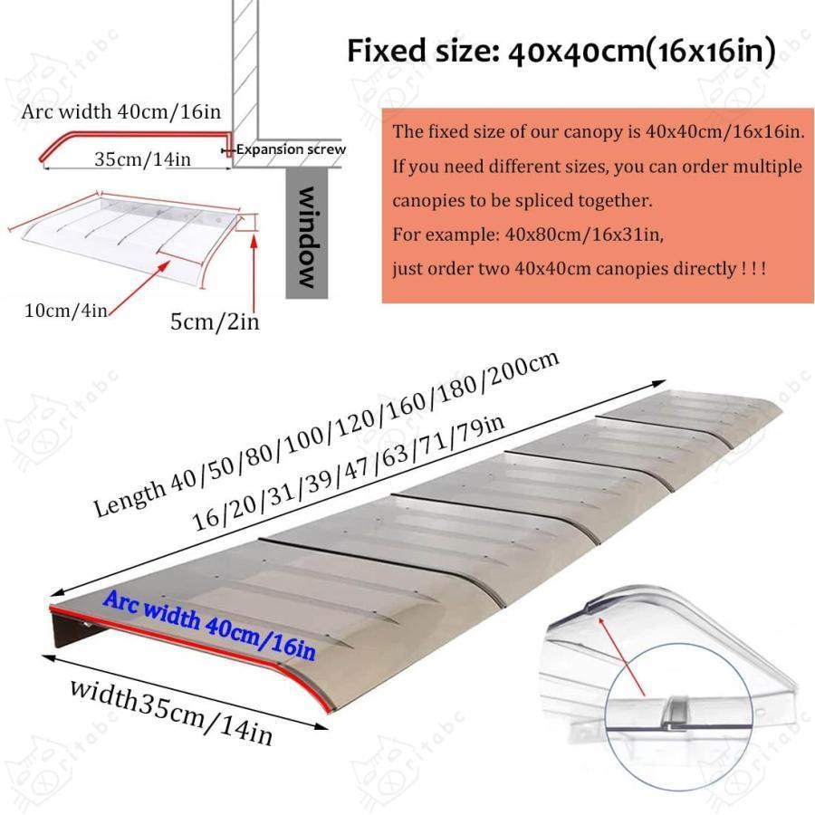 透明屋根庇 住宅用ひさし 窓の屋根 雨よけ 透明なポリカ日除け