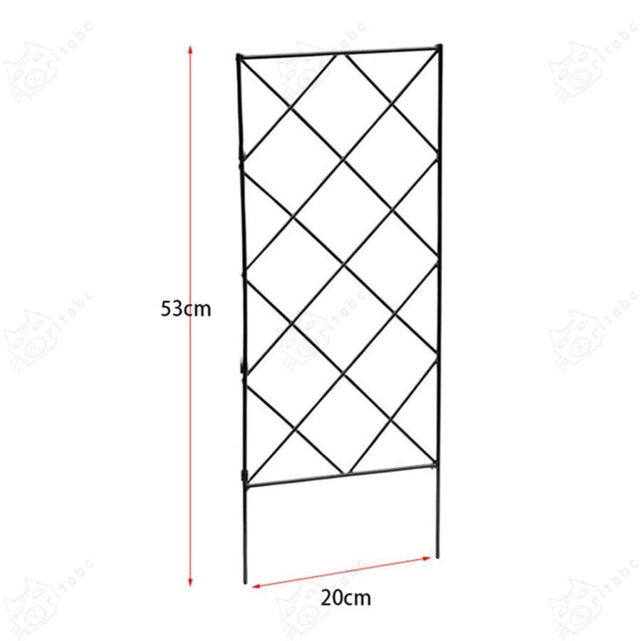 【3枚セット】 ガーデントレリス ガーデンフェンス 園芸支柱 フラワースタンド 連結可能 誘引作業 ローズトレリス 花壇フェンス アイアントレリス つ｜ritabc｜05