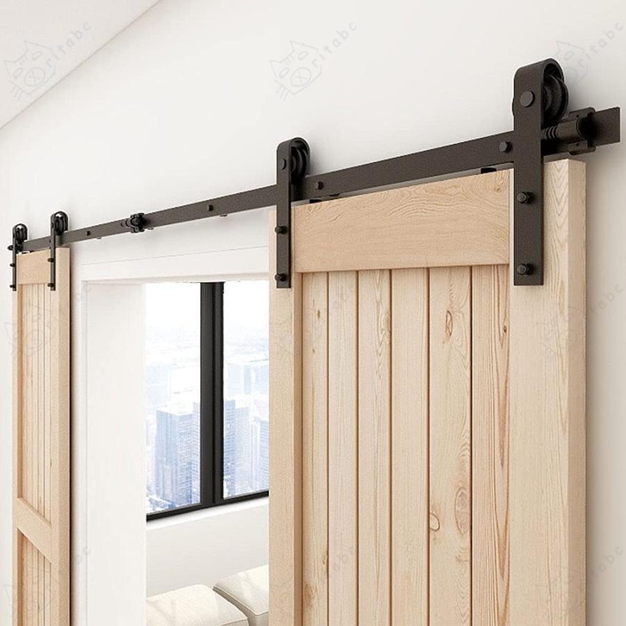 DIY 122m 吊り引き戸レール 4 FT バーンドア金具 引き扉 Amazon.co