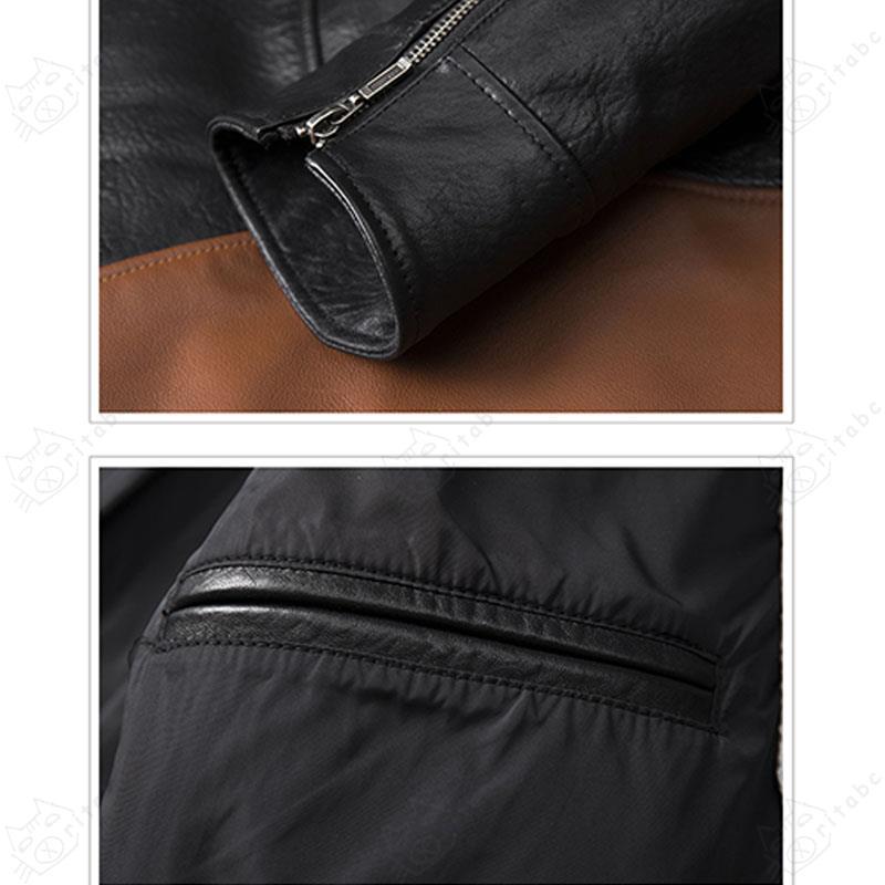 バイク用 レザージャケット防風防寒 羊革 メンズ本革復古バイク