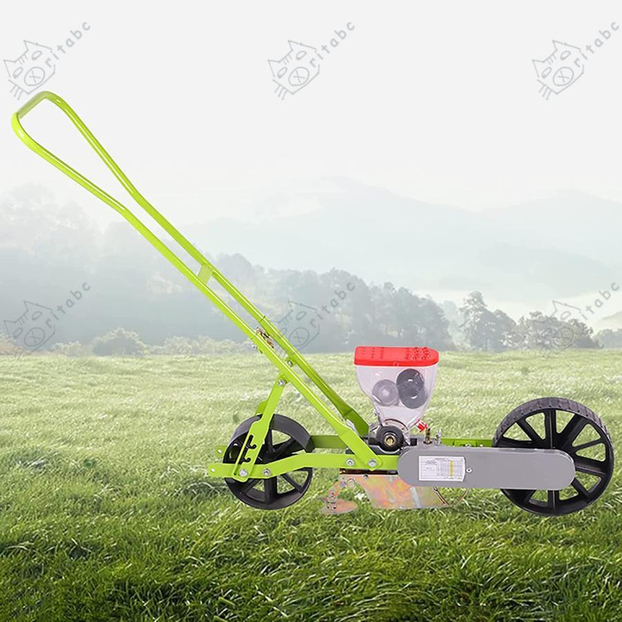 ガーデンシードスプレッダー、手動シーダー、マシンピーナッツコーンビーンプランター、5列同時播種、シングルユース、ウォーキング播種、使いやすい