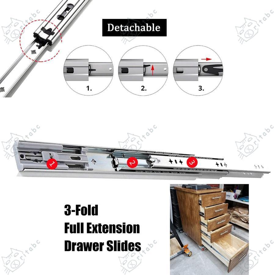 ソフトクローズ 引き出しスライドレール 300 400 500 600 700