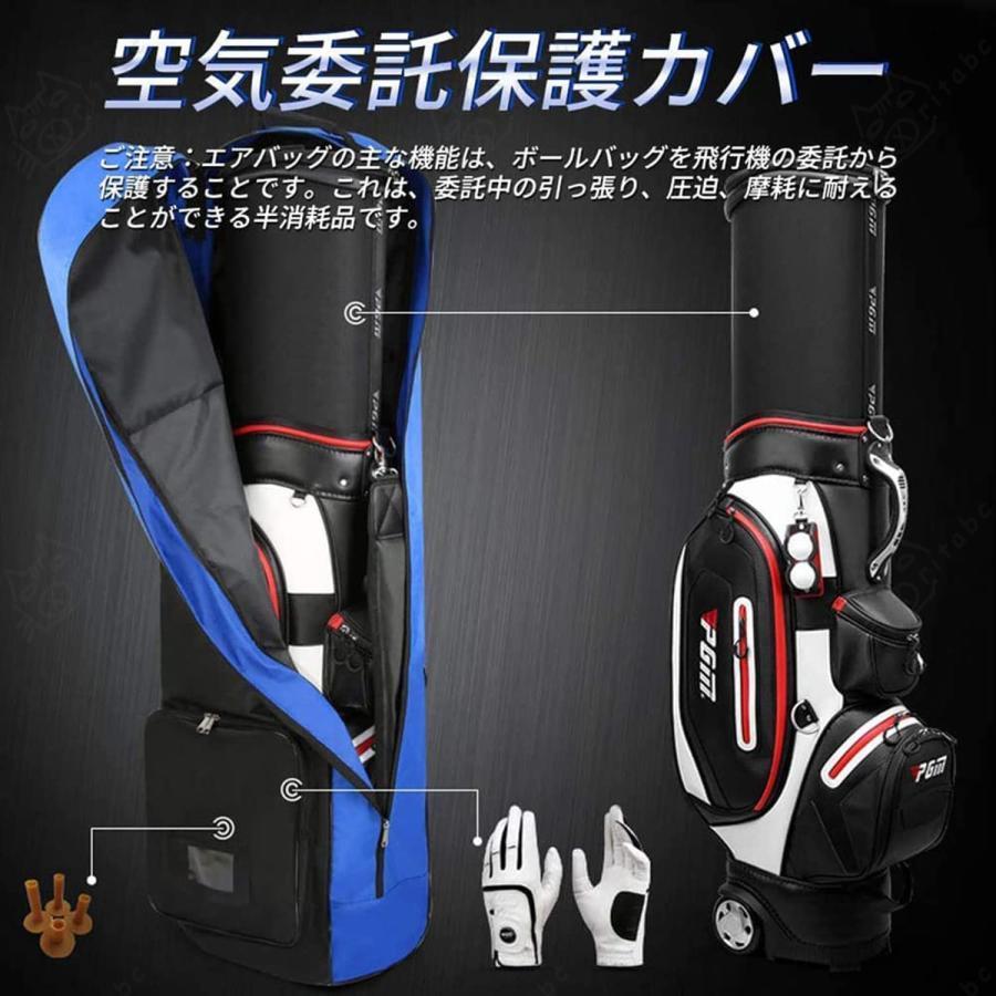 ゴルフ バッグ用 カバー ゴルフバッグ カバー トラベルバッグGolf flight bag 折りたたみ式ゴルフキャリア収納ケース雨 や 雪 から 守る 移動に便利なキャスター｜ritabc｜07