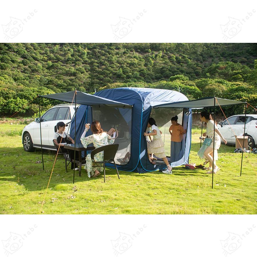 車 かぶせるだけ テント 着替え キャンプ 車中泊 防災 バックゲートテント