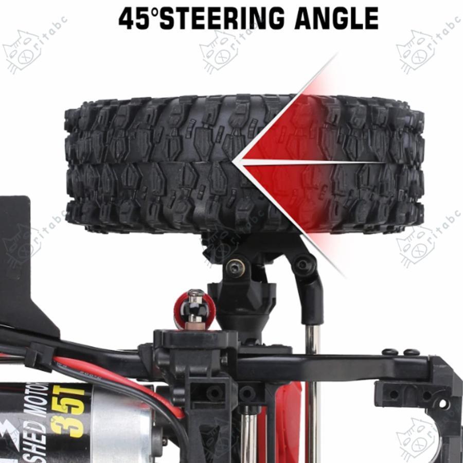 RCカーアクスル45°回転角度フロントリアポータルアクスル 1/10 RC