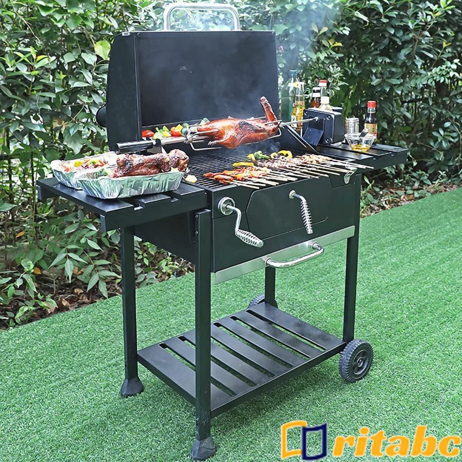 バーベキューコンロ 10人用 焚き火台 バーベキューグリル 温度計