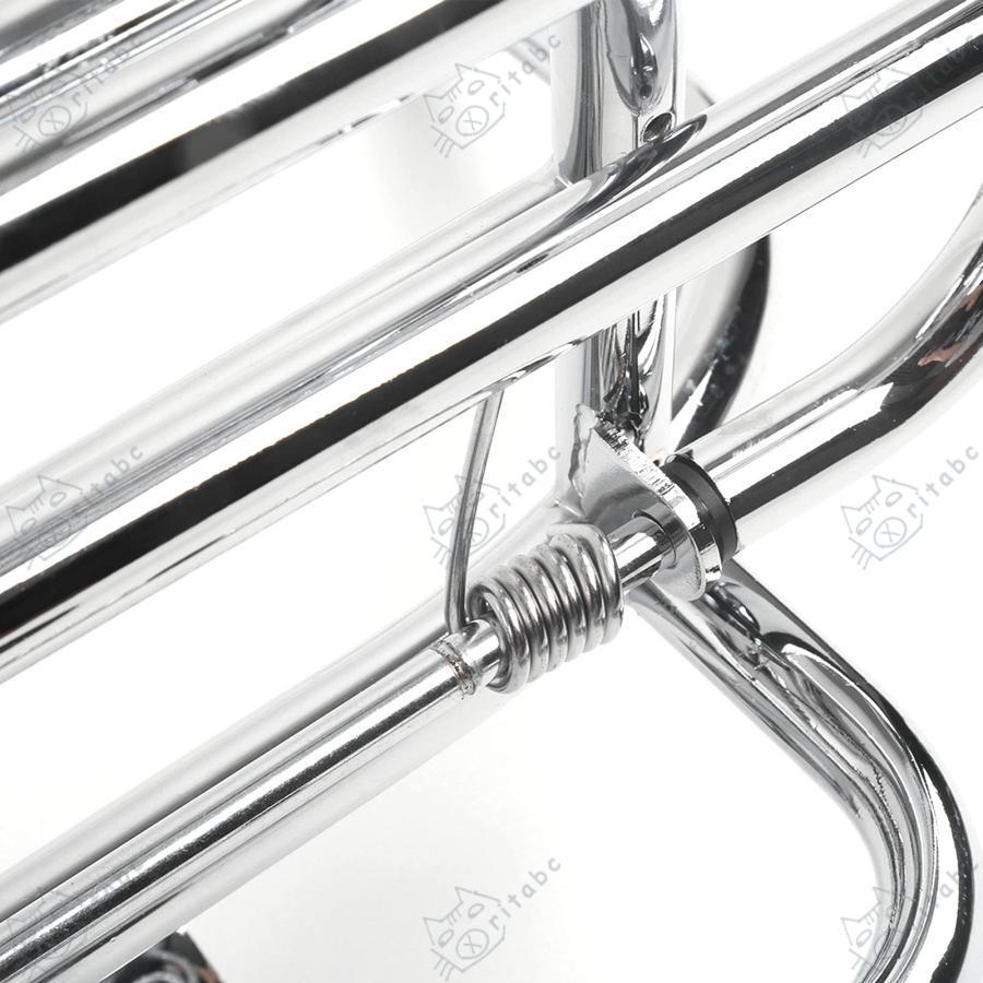 ラゲッジラックブラケット、クロームセーフ防錆シルバーバックレストシ