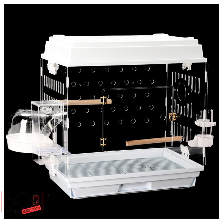 クリアアクリルな鳥かご 文鳥インコ ケージ 通気性があり暖かい 小さな