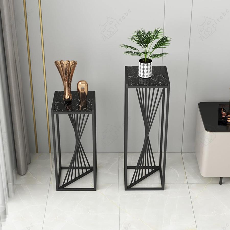 フラワースタンド サイドテーブル 大理石アンティーク アンティーク調 大理石使用 サイドテーブル プランタースタンド