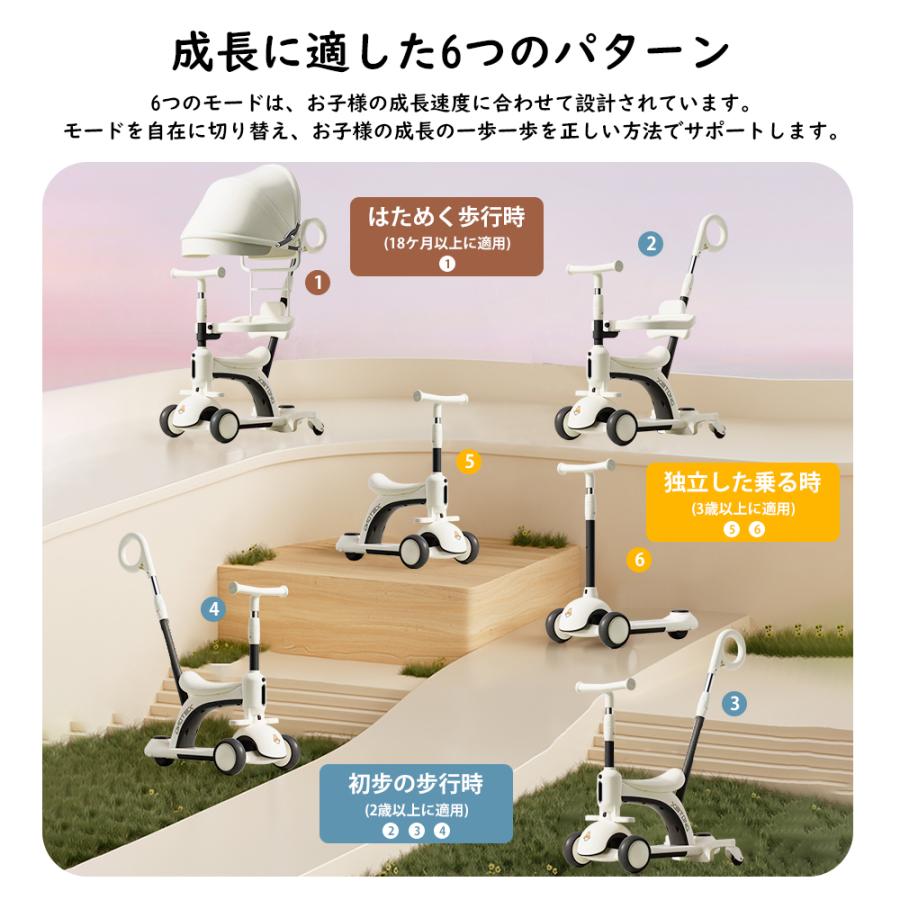 子供用三輪車 キックボード キックバイク 手押し棒 キックスケーター