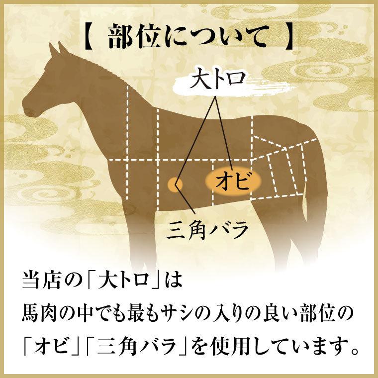 馬刺し 肉 熊本 大トロ 霜降りフェア 2500g 約50g×50 約50人前 熊本肥育 馬肉 食べ物 おつまみ 熊本馬刺し専門店 利他フーズ 母の日 父の日 ギフト｜ritafoods-basasi｜06