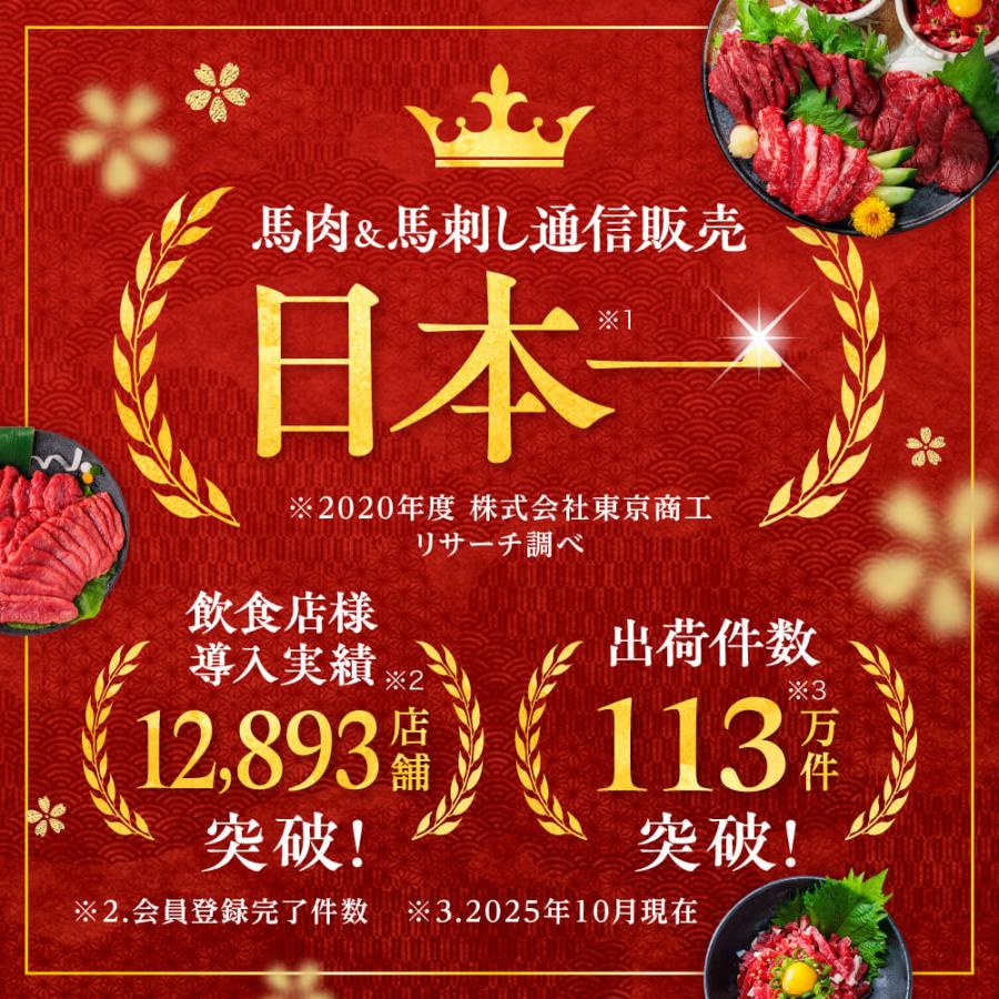 馬刺し 国産 熊本 肉 プレミアム 堪能 セット 610g 約12人前 お肉 馬肉 馬刺 ばさし 老舗 利他フーズ 年末 バレンタイン ギフト チョコ以外 甘くない 2026 | 利他フーズ | 01