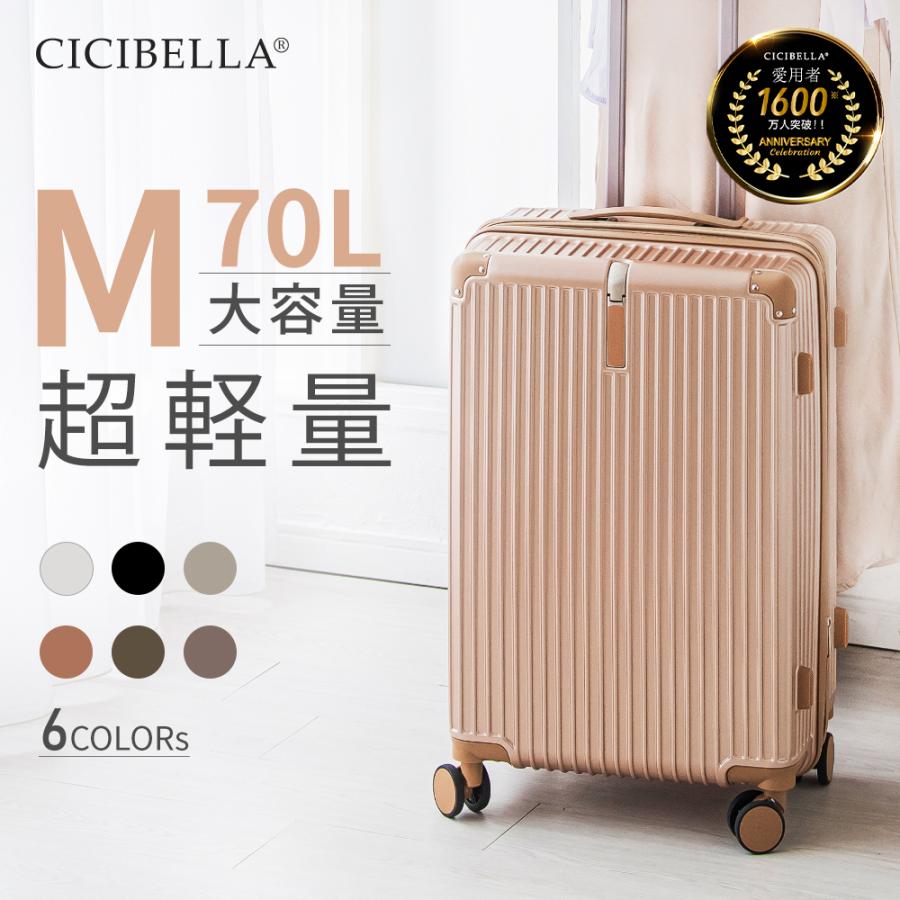 【新品・未使用!!】24インチ　大型　スーツケース　キャリーケース　ゴールド CICIBELLA キャリーバッグ スーツケース ししべら キャリーケース USB