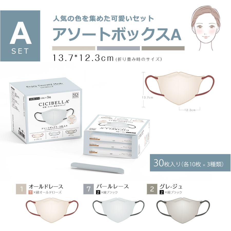 [ちびくろNo.2]ハンドメイドマスク CICIBELLA マスク 5Dマスク 小顔マスク 立体 不織布 立体マスク バイ