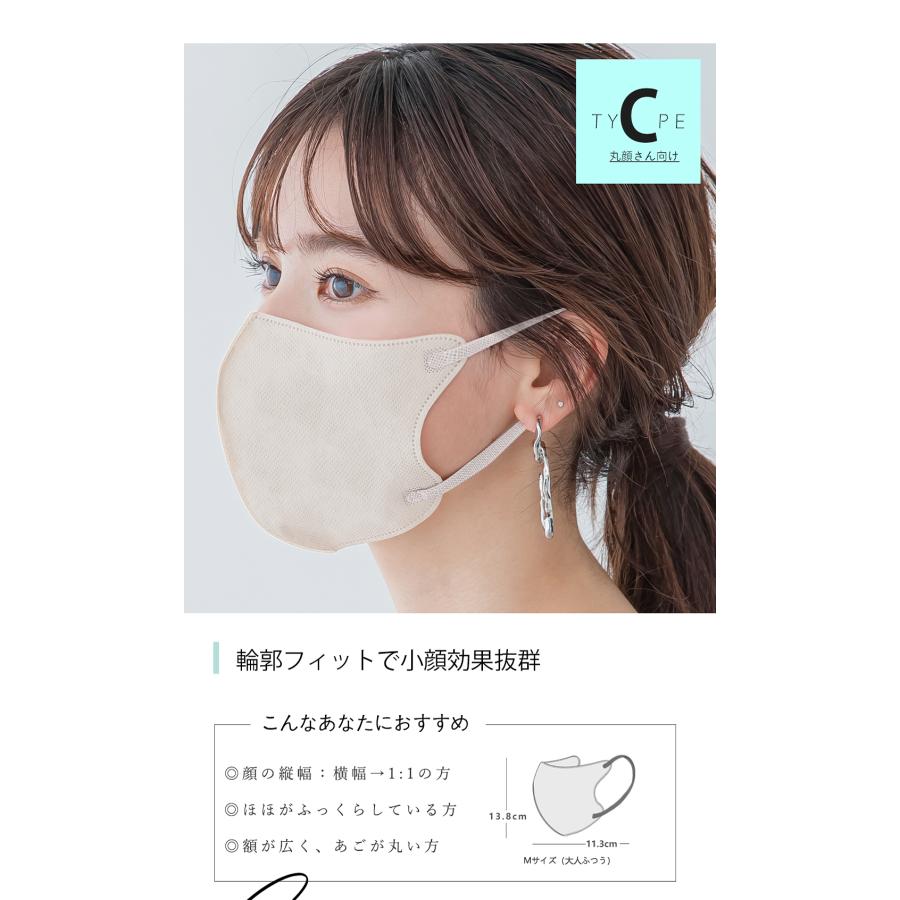 CICIBELLA マスク 不織布 立体 冷感マスク バイカラー 53枚 平ゴム 13