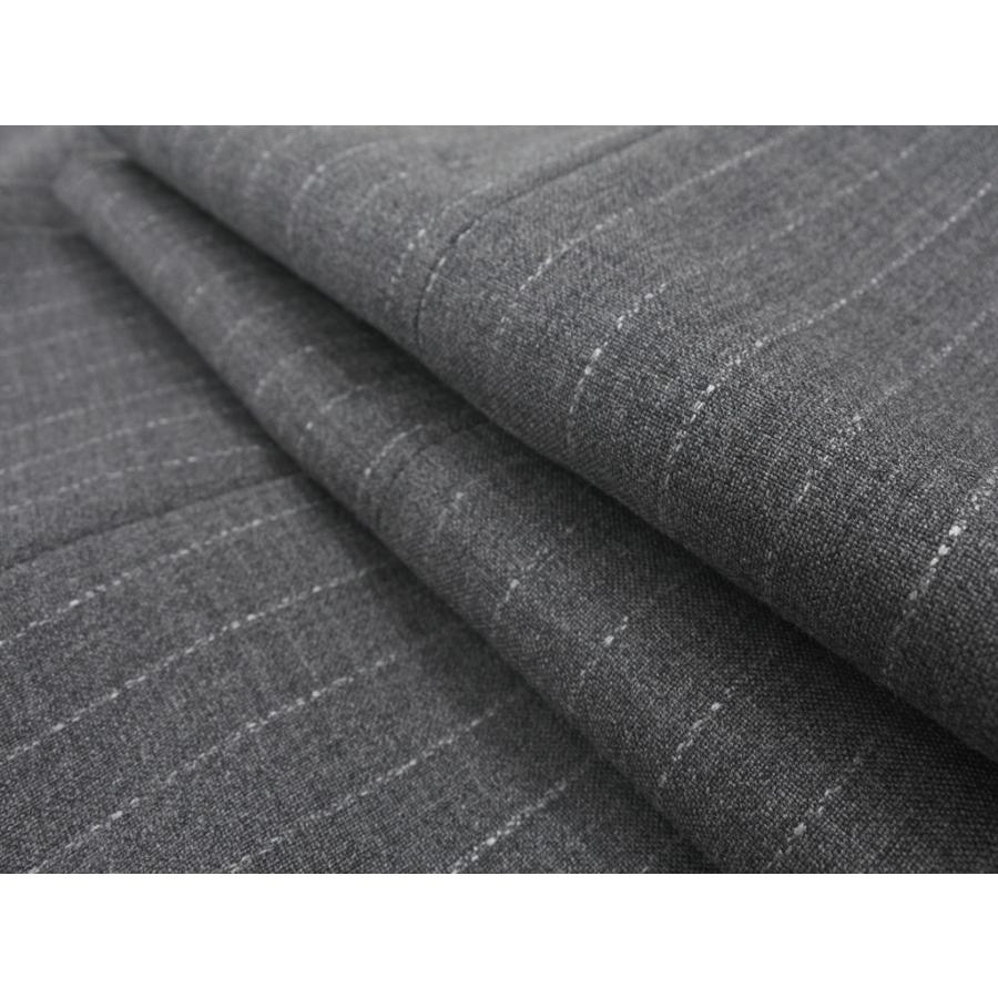 新春SALE！ ボリオリ BOGLIOLI ウール ストライプ 3つボタンスーツ グレー×ホワイト 46 【NAN6589435437】(23760円)