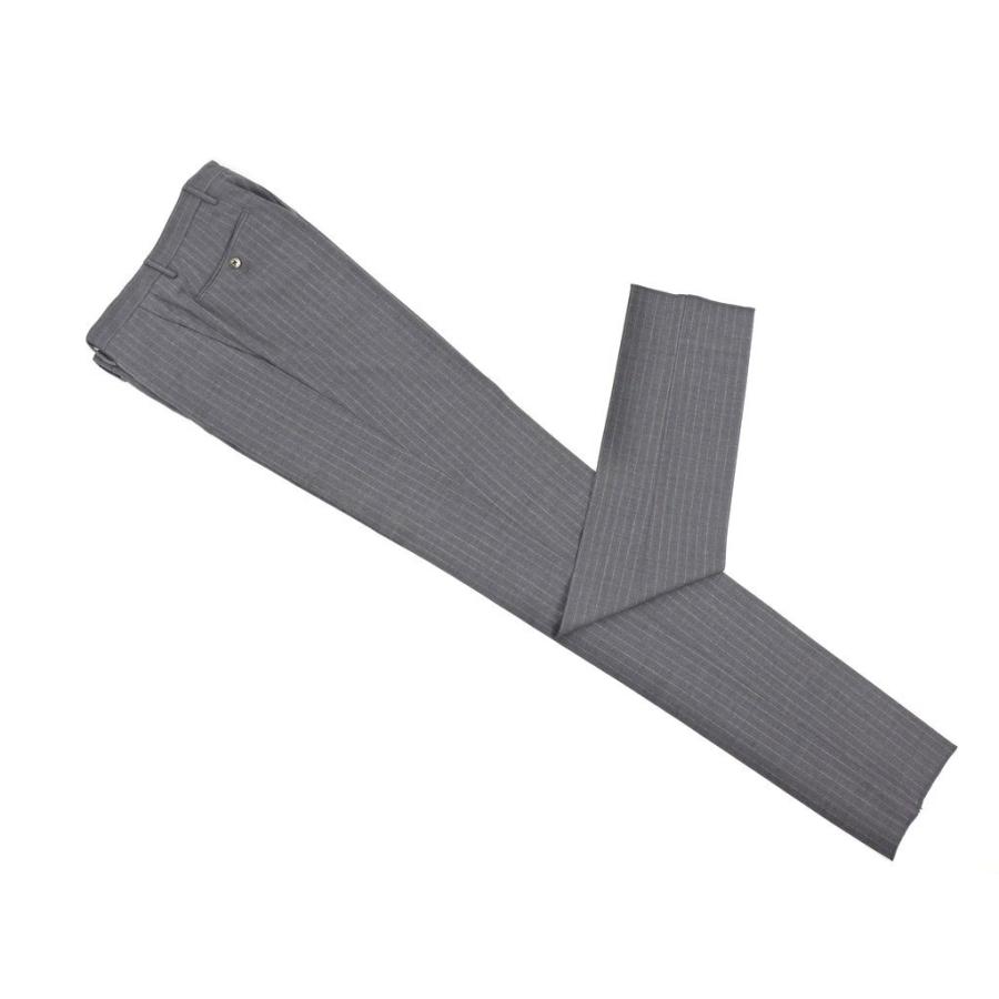 新春SALE！ ボリオリ BOGLIOLI ウール ストライプ 3つボタンスーツ グレー×ホワイト 46 【NAN6589435437】(23760円)