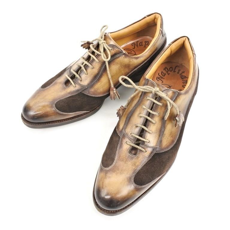 ナポリターノ　ラケーレ NAPOLITANO RACHELE 切替 レザーシューズ ブラウン 8 :1-240001044705:リタリオリブロ  ヤフーショップ - 通販 - Yahoo!ショッピング