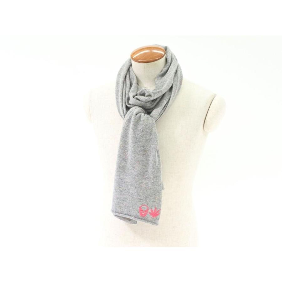 上品 グレー ピンク ニットマフラー カシミア Pellat Finet Lucien ペラフィネ ルシアン 即日発送可 1万円以上送料無料 財布 帽子 ファッション小物