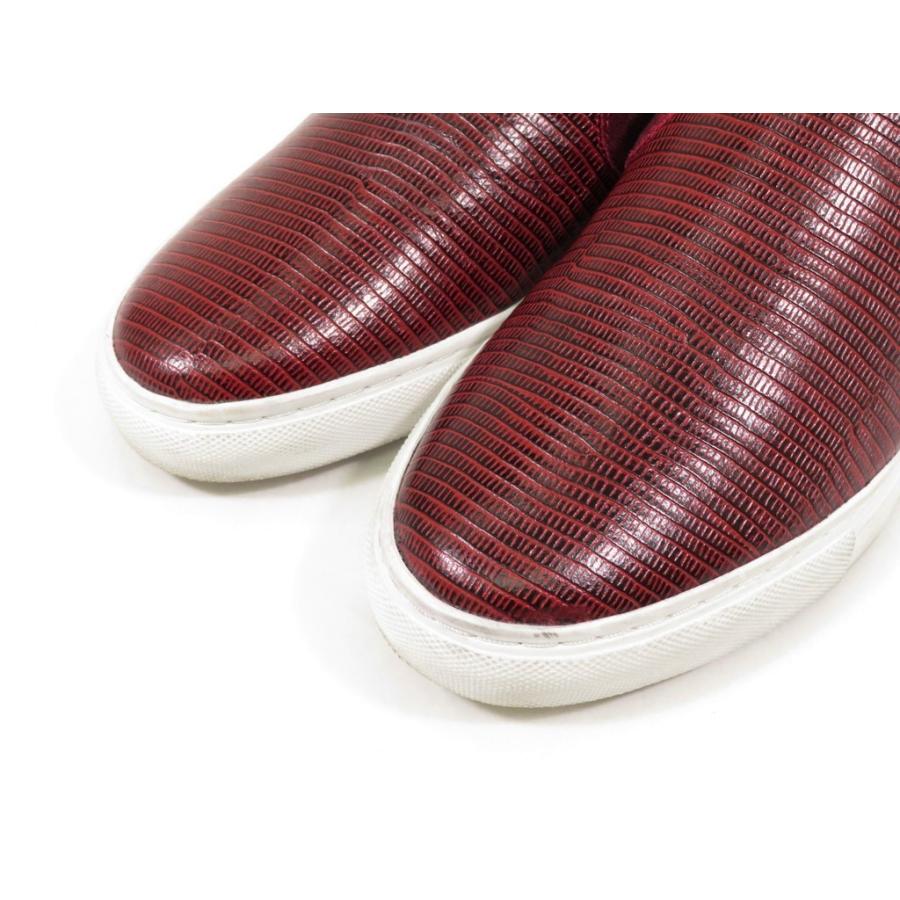 サンタルチア Santa Lucia 型押しレザー スニーカー ダークレッド 39 1 リタリオリブロ ヤフーショップ 通販 Yahoo ショッピング