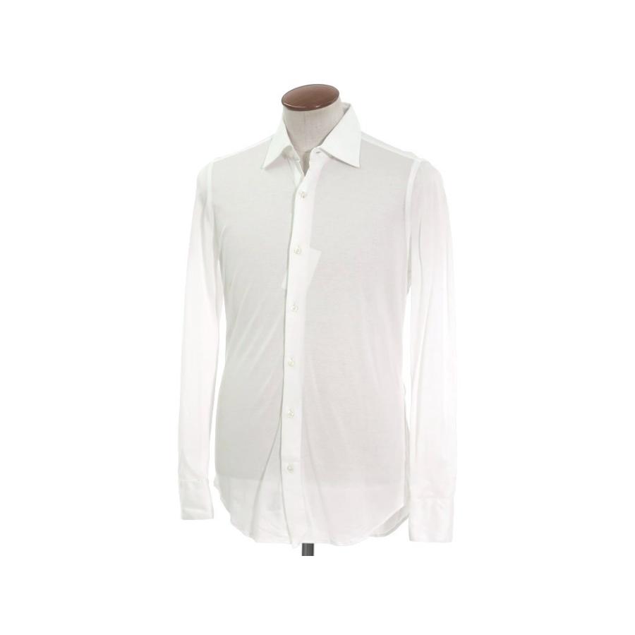 フィナモレ Finamore カットソーコットン セミワイドカラー ドレスシャツ ホワイト 39｜ritagliolibro｜02