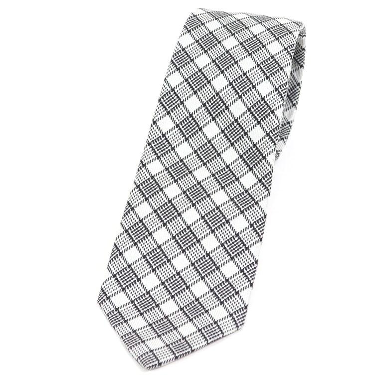 グッチ Gucci チェック柄 シルク 3つ折り ネクタイ ホワイト ブラック 1 リタリオリブロ ヤフーショップ 通販 Yahoo ショッピング